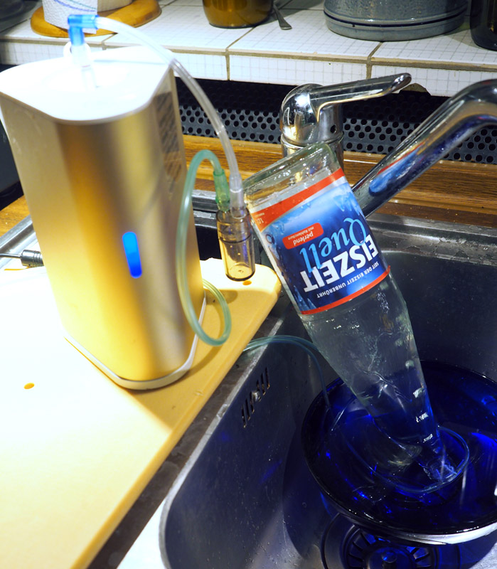 Flasche mit H2 fuellen